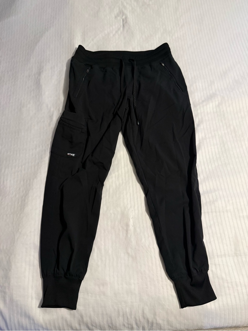 Grey's Anatomy Black Women's Cargo Jogger Scrub Pants